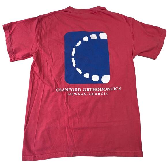 Comfort Colors Cranford Orthodontics Pink Tee Short Sleeve Crew Neck Size Small - Picture 3 of 12